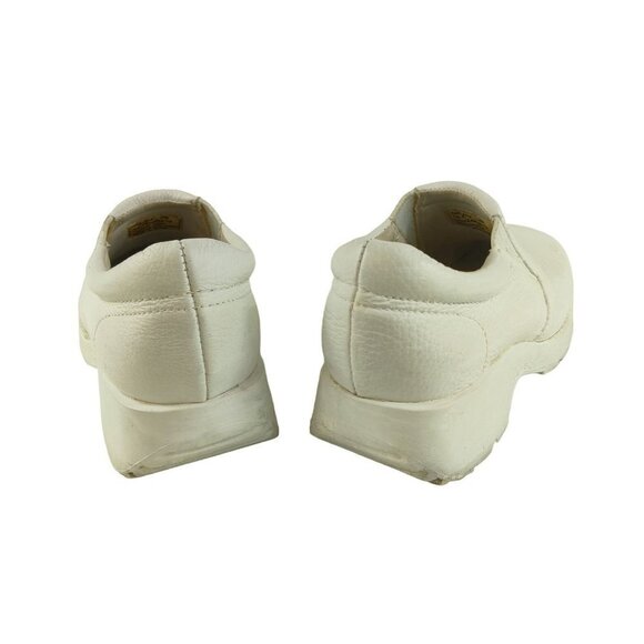 Clogs White Leather Work Comfort Nurse Truffles Slip On Sapphire 7.5W Arch Supp - Picture 10 of 11